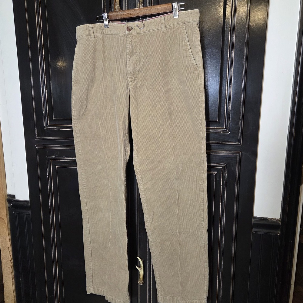 Izod 36x34 Corduroy Beige Straight Fit Dress Pants, Casual, Fall, Workwear